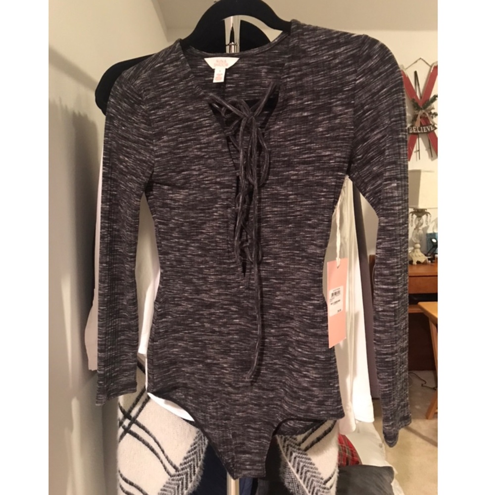 Long Sleeve Ribbed Bodysuit